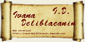 Ivana Deliblaćanin vizit kartica